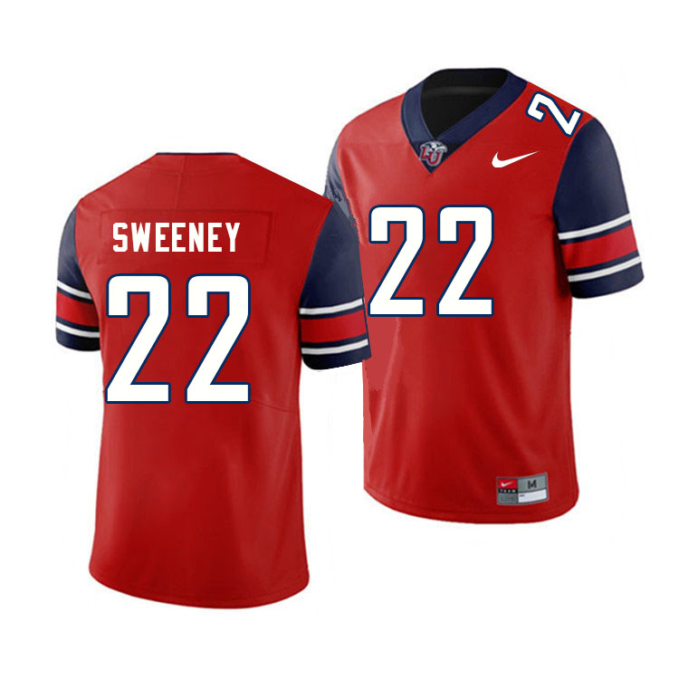 Men-Youth #22 Jayden Sweeney Liberty Flames 2023 College Football Jerseys Stitched-Red